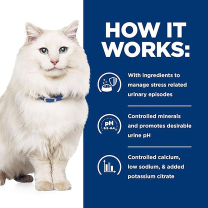 Hill's Prescription Diet c/d Multicare Stress Urinary Care Dry Cat Food, Ocean Fish, 8.5 lb. Bag