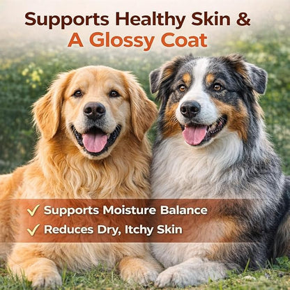 Warren London Wild Alaskan Salmon Oil for Dogs – Omega-3 Fish Oil Food Topper Pump with EPA & DHA for Skin & Coat, Shedding, Joint & Immune Support – Made in USA, 8 oz