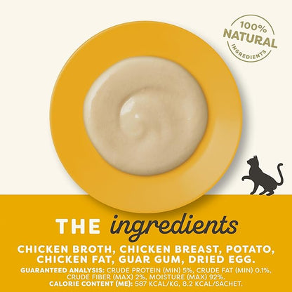 Applaws Lickable Cat Treats, Natural Grain-Free Purée, Made with Limited and Natural Ingredients, No Artificial Additives, Chicken Squeeze Up Cat Treats (60 x 0.5 oz Sachets)