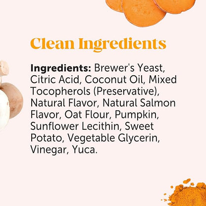 Dog Allergy Relief Immunity Chews - Paw Licking, Itching & Seasonal Allergies - with Colostrum, Probiotics, Turmeric & Salmon Oil - Vet Recommended Anti-Itch Supplement for Dogs (Salmon, 90 Ct)