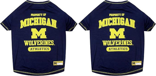 Pets First NCAA Michigan Wolverines Dog T-Shirt, Large (Pack of 2)