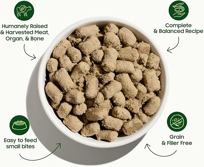 smallbatch Pets Freeze-Dried Raw Dog Food – Turkey Recipe –20 oz Small Bites – High Protein, Grain Free – Complete Meal or Topper – Made in USA with Organic Superfoods(20 Oz, Turkey)