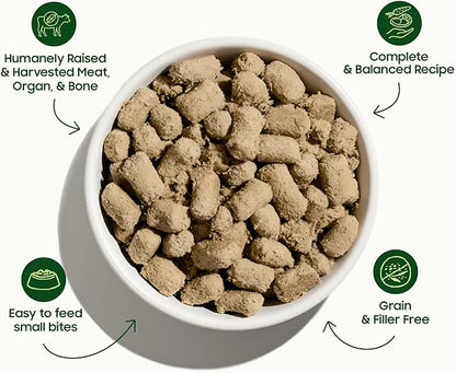 smallbatch Pets Freeze-Dried Raw Dog Food – Turkey Recipe – 7oz Small Bites – High Protein, Grain Free – Complete Meal or Topper – Made in USA with Organic Superfoods7 Oz, Turkey