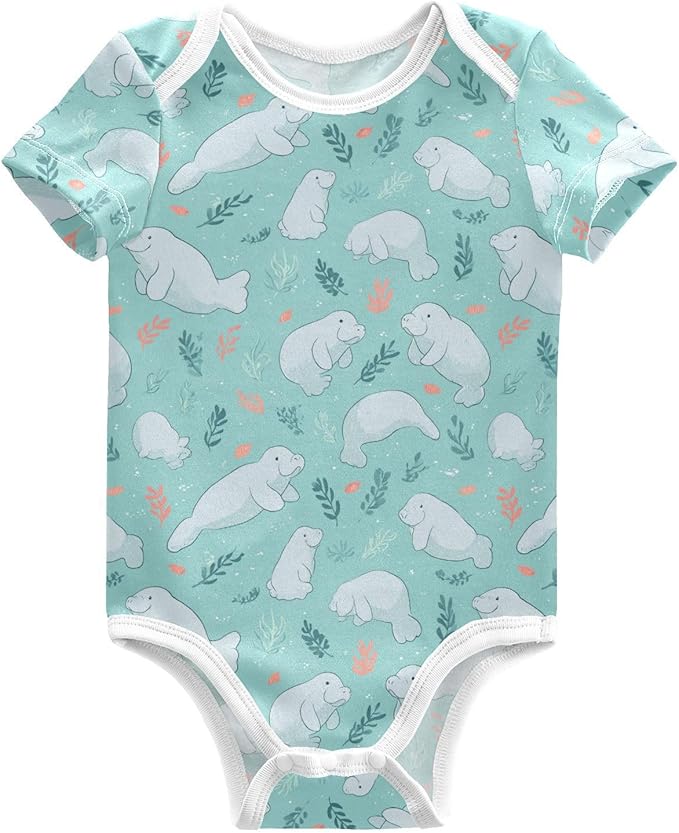 Bright Emotions Raccoons Baby Short Sleeve Bodysuits Romper Unisex Infant Outfit Wrapping Clothes for Boy Girl kids 3M