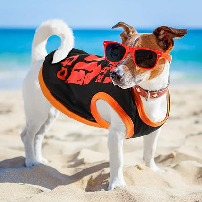 Saintrygo 8 Pieces Dog Shirts Pet Printed Clothes with Funny Letters Summer Pet T Shirts Cool Puppy Breathable Dog Outfit Soft Sweatshirt Cats(Cute Pattern,Small)