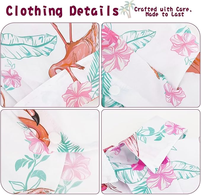Hawaiian Dog Shirt – Lightweight and Breathable Summer T-Shirt with Tropical Prints, Fun Beach Outfit for Small, Medium, and Large Dogs, Perfect for Hot Days and Outdoor Vacation.Flamingo XXL
