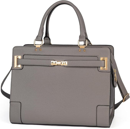 Stylish Pet Carrier Purse Leather Bag for Small Dogs Cats Puppy,Airline Approved Soft-Sided Carriers (Elephant Grey)