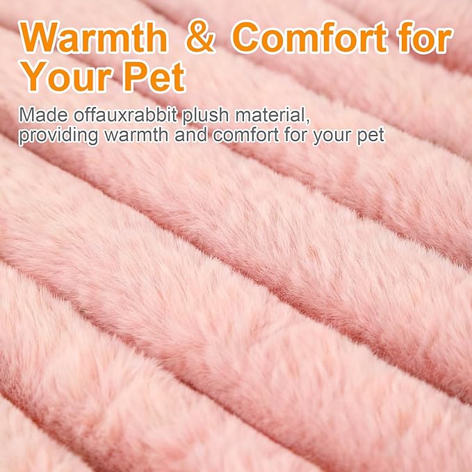 Washable Small cat Dog Bed,Calming Anti Anxiety Round Donut Dog Bed,Cute Kitten Cat Beds for Indoor Cats,Fluffy Puppy Dogs Beds for Small Dogs, Anti-Slip Comfort Pet Bed (Pink, S)