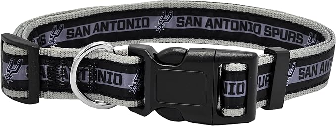 Pets First NBA PET Collar SAN ANTONIO SPURS Dog Collar, Size Large Basketball Team Collar for Dogs & Cats. A Shiny & Colorful Dog & Cat Collar Licensed by the NBA
