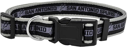 Pets First NBA PET Collar SAN ANTONIO SPURS Dog Collar, Size Large Basketball Team Collar for Dogs & Cats. A Shiny & Colorful Dog & Cat Collar Licensed by the NBA