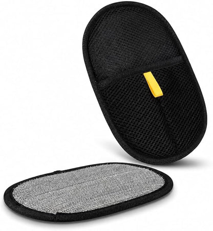 Pet Hair Remover Glove for Cats & Dogs Electrostatic Pet Hair Removal Mitt, Reusable & Washable Lint Brush for Furniture, Couch, Carpet, Clothing, Car Seats (Black)