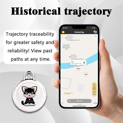 GPS Tracker for Dogs, Mini Cat Tracker, Smart Pet Tracker, Real-Time Tracking & Anti-Lost Alerts, No Monthly Fee, No SIM Card, Waterproof & Drop-Proof, 730-Day Battery Life, Works with iOS & Android