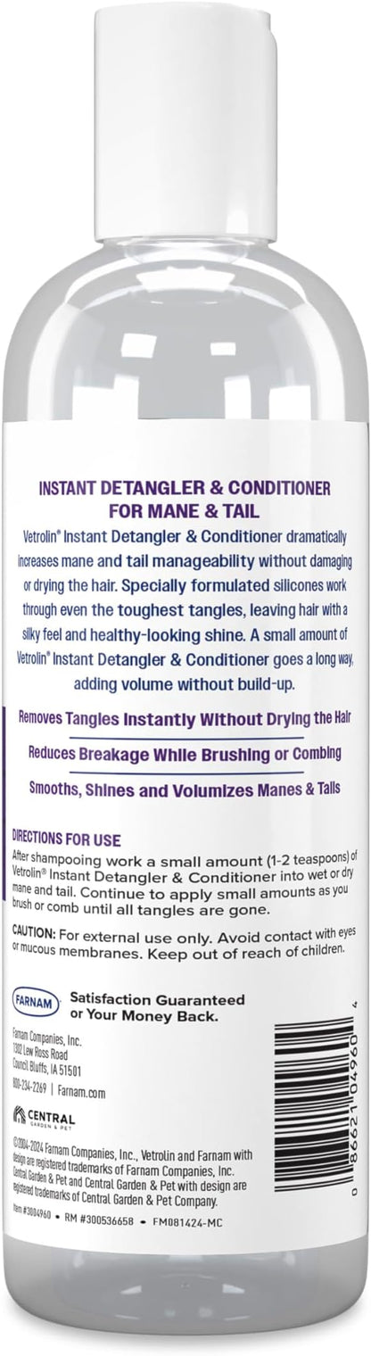 Farnam Vetrolin Instant Detangler and Conditioner for Horse Manes and Tails, 12 Oz