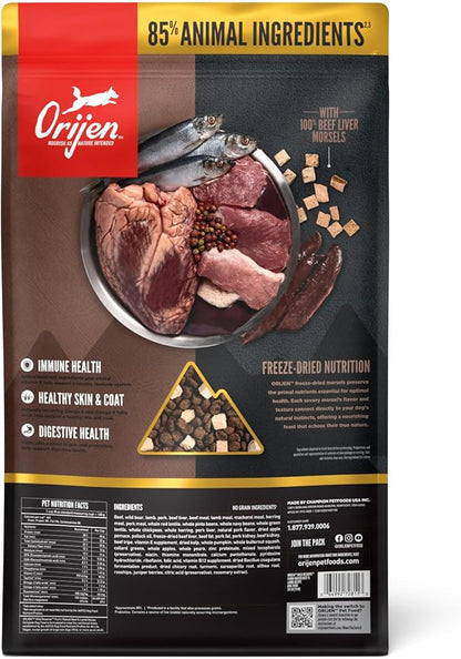 ORIJEN Wild Reserve Dry Dog Food Farm-Raised Beef & Lamb Recipe 20lb Bag