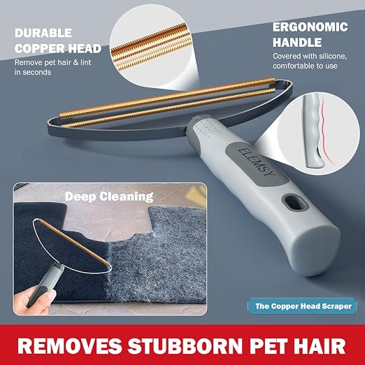 Pet Hair Remover 3-Pack, Reusable Dog & Cat Hair Removal Tools, Lint Shaver | Remove Stubborn Pet Hair, Multi-Fabric Safe, Fur & Lint Cleaner for Couch, Carpets, Cat Trees, Car Mats, Furniture, Pet Bed