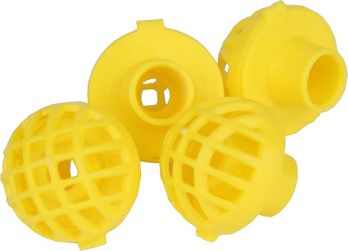 Perky-Pet Replacement Bee Guards for Hummingbird Feeders - Keep Bees Out of Nectar - 205Y - Yellow Replacement Bee Guards - For Models 203CPBN, 203CPBR, 204CP-4, 403CP - 4 Pack