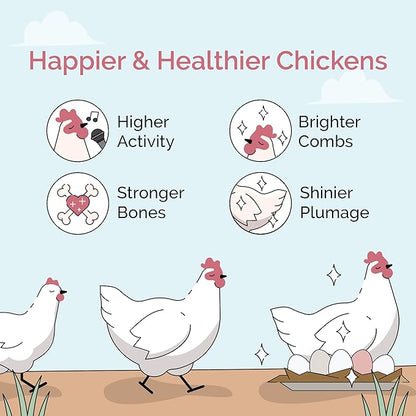 Mile Four Chicken Grit (50 lbs) for Layer & Grower Chickens Age 8-20+ Weeks - 100% Natural Mineral Chicken Grit Quartzite, Poultry Grit, USA Mined