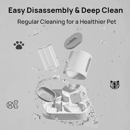 Automatic Cat Feeder and Water Dispenser 2-in-1 Food Bowl Station | Gravity Station for Small Cats Dogs Kitten Puppy, Auto Feeding Supplies, Automatic Cat Food and Water Dispenser