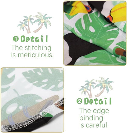 Hawaiian Dog Shirt – Lightweight and Breathable Summer T-Shirt with Tropical Prints, Fun Beach Outfit for Small, Medium, and Large Dogs, Perfect for Hot Days and Outdoor Vacation.Hornbill S