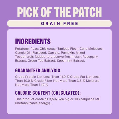 Wellness Old Mother Hubbard Classic Grain Free Pick of the Patch Dog Biscuits, Natural Training Treats, Pumpkin and Carrot Flavor, Mini Size. 16 oz Bag