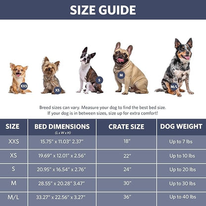 MidWest Homes for Pets QuietTime Fashion XXS Dog Bed – Blue Faux Fur Bolster, Ultra-Soft and Machine Washable, Fits 18-Inch Crates and Carriers, for Small Dogs and Cats (Pack of 2)
