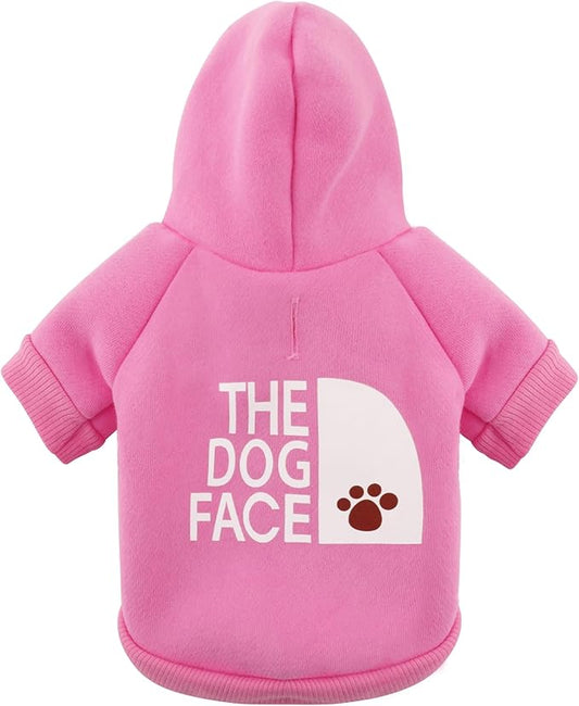 Paiaite Pink Chihuahua Dog Hoodie: Keep Your Pup Warm and Stylish with a 'The Dog Face' Printed Sweatshirt Pet Clothes, and Sweater Coat All in One Perfect for Winter and Cool Summer Nights! Pink M