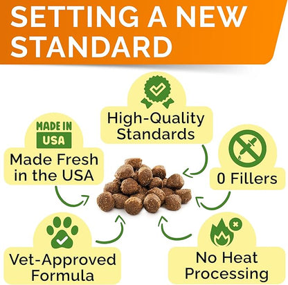 Advanced Hemp + Glucosamine Dog Joint Supplement - Hip Joint Pain Relief - Mobility Chews for Dogs - Chondroitin, MSM, Omega - Made in USA - Lamb Flavor - 120 Hemp Treats