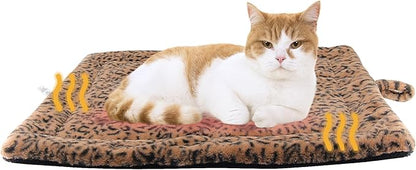 Self Warming Cat Pad for Cats and Small Dogs, Non Electric Thermal Pet Mat, Washable Soft Sleeping Mat with Non Slip Backing, Indoor & Sheltered Outdoor Use, 22 x 18 in, Brown/Black
