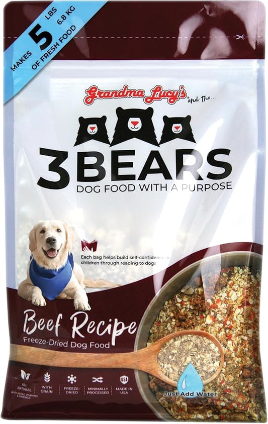 3 Bears Beef Dog Food - 1lb