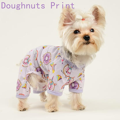 Dog Pajamas for Small Dogs Boy Girl, Dog Clothes Tiny Chihuahua Yorkie Spring Summer Shirt, Cute Puppy Outfit Pjs Jumpsuit Cat Onesie Apparel Pet Clothes