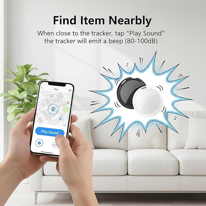 2 Pack GPS Tracker for Vehicles Work with Find My (iOS Only) Real Time Mini Car Air Tracker Tag Devices Global Coverage Hidden Car Locator Tracking No Monthly Fee No Subscription No SIM Card Required