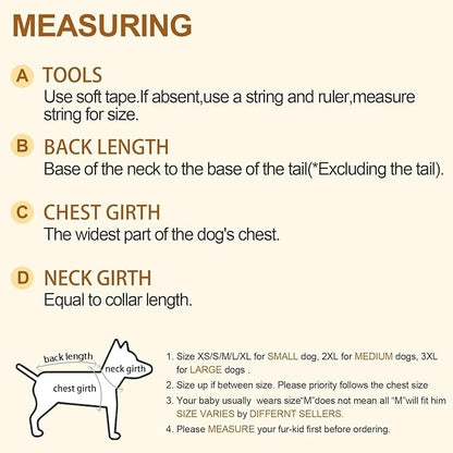 XPUDAC Dog Pajamas for Small Medium Dogs Comfy Puppy Clothes Pjs Cute Doggie Jammies Cat Pet Outfits, 215-S