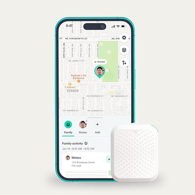 Greenlight Safe Kids - Real Time GPS Tracker for Kids and Seniors with SOS Button, Safe Zone Alerts, Advanced Indoor & Outdoor Tracking, No Phone Needed, Up to 30 Day Battery Life