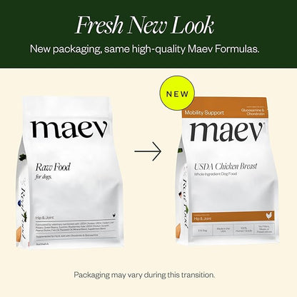 Maev Human-Grade Chicken Dog Food, Hip & Joint Formula, Whole Ingredient, Gluten-Free, High Protein Puppy & Dog Food, 10 lb