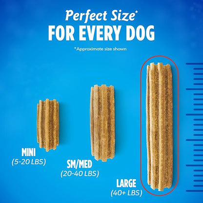 DentaLife Daily Oral Care Dog Treats for Large Dogs, Chewy Dental Treat to Freshen Breath and Fight Tartar, Chicken Flavor - 30 ct. Pouch