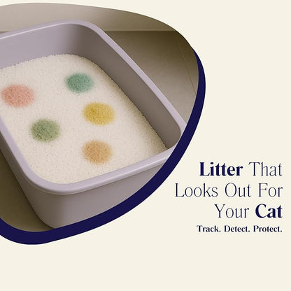 Crystal Cat Litter with Color-Changing Health Monitoring Crystals – 30-Day Odor Control, Low Dust, Non-Clumping, Ultra Absorbent, Safe for Multi-Cat Households, Easy Clean Silica Gel