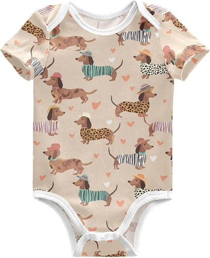 Bright Emotions Raccoons Baby Short Sleeve Bodysuits Romper Unisex Infant Outfit Wrapping Clothes for Boy Girl kids 3M