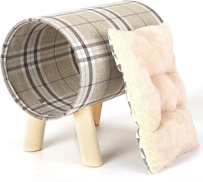 Pet Beds，Cylindrical cat Bed, Tunnel cat Bed, Removable and Washable Cotton pad, Summer cat Litter, Summer cat Supplies, pet Bed, cat Hammock on high Stand, All Seasons
