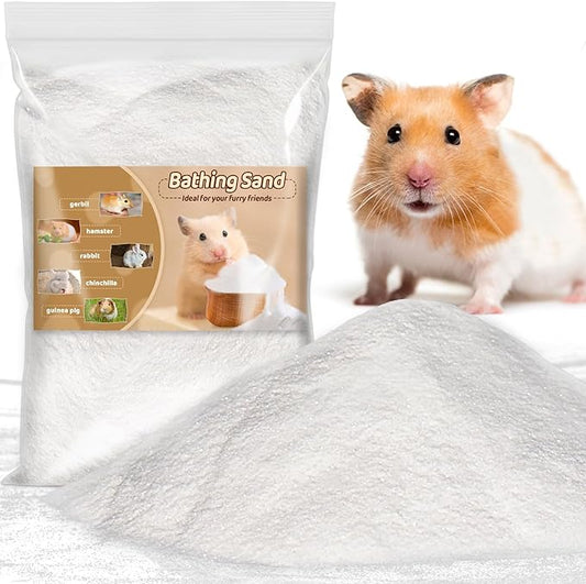 Sukh 47OZ Hamster Sand Bath - Fine Desert Sand Hamster Bedding Reptile Silica Sand Gerbil Hideout for Hamster Chinchillas Gerbil Syrian Mice Small Animals Small Pets