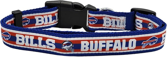 Pets First NFL Buffalo Bills Licensed PET COLLAR, Large - Heavy-Duty, Strong, and Durable Dog Collar. Available in 31 Football Teams and 4 Sizes