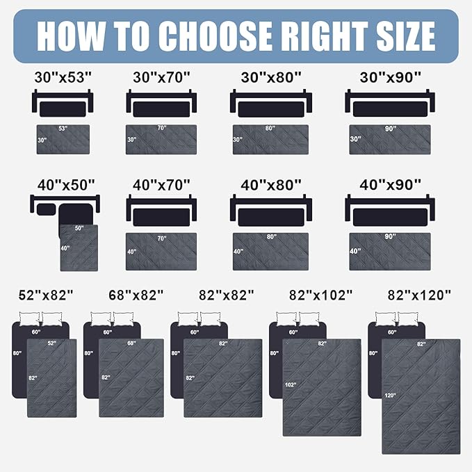 Smiry Waterproof Dog Bed Cover Pet Blanket, Soft Washable Dog Blanket for Furniture Bed Couch Sofa Reversible, Checkered (40"x50", Dark Grey/Dark Grey)