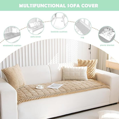 ZQFFB Pet Couch Cover Dogs Washable Non-Slip Couch Protector Pet Friendly Dog Mat for Couches and Sofas