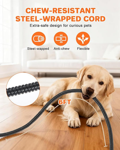 Roicaholy Pet Heating Pad - Waterproof Cat Heating Pad with Removable Cover for Outdoor Indoor Use, Continuous Heat, 15.7x11.8 in, 6ft Cord, 45W, Black