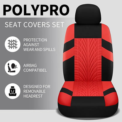 VarCozy Car Seat Covers Front Pair,Universal Cloth for Car,Breathable & Washable SUV, Sedan, Van, Automotive Interior Covers, Airbag Compatible