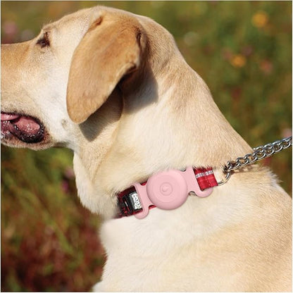 Vancle at Case for Dog Collar, Waterproof Apple Air Tag Protective Holder GPS Tracking Finder for Pet, Silicone Case for Dog Collar Cat Loop Holder Pet Accessories