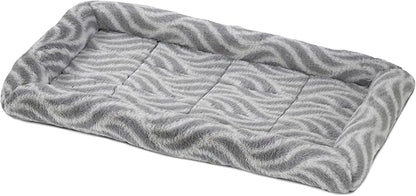 MidWest Homes For Pets QuiteTime Deluxe Wave Bolster Bed for Small Dogs; Easily Machine Wash and Dry; Gray; 22"; 40222-WVGY (Pack of 2)