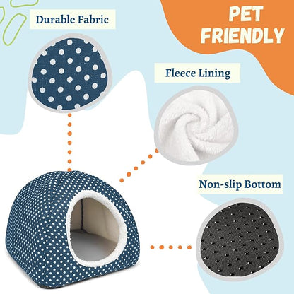 Rabbit Hideout Large Bunny Bed Washable Rabbit House and Hideout Fleece Guinea Pig Hiding Hut for Indoor Bunnies Small Animal Hideaway