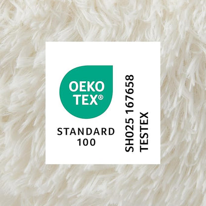 Town & Country Luxe CuddleTown Fuzzy Solid Donut Pet Bed, Soft, Cozy & Calming, Non-Slip Bottom, 100% Machine Washable, Cream, Small 24"x24"x7" Round