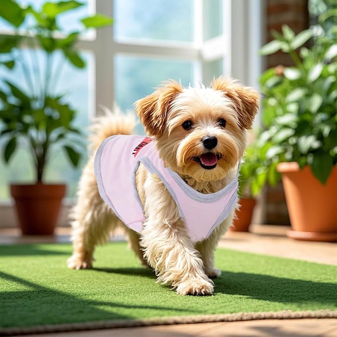 Pistha 4 Pack Dog Shirts Summer Printed Puppy Clothes Novel Sleeveless Pet T Shirts Dog Clothes for Small Medium Dogs Cats Boy(S)
