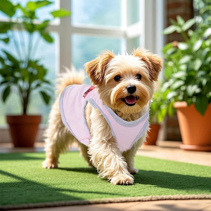 Pistha 4 Pack Dog Shirts Summer Printed Puppy Clothes Novel Sleeveless Pet T Shirts Dog Clothes for Small Medium Dogs Cats Boy(S)